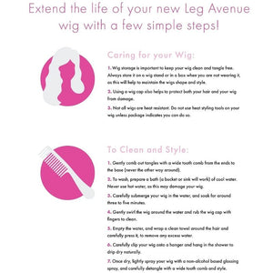 Leg Avenue – Perruque bob phosphorescente blanche