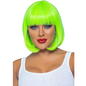 Leg Avenue – Perruque bob fluorescente vert fluo