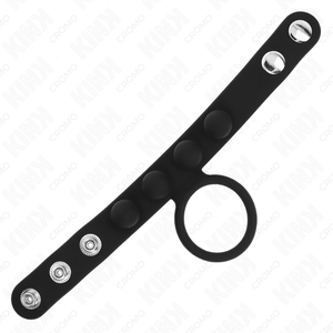 Kink – Anneau pénis en cuir 3,5 cm avec fermeture à pression 23 x 2 cm