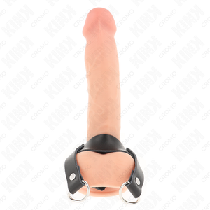 Kink – Anneau pénis avec anneaux en forme de « d » 18,5 x 3,3 cm