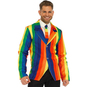 Leg Avenue – Blazer + cravate arc-en-ciel M