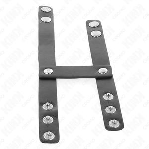 Kink – Anneau pénis double en cuir réglable