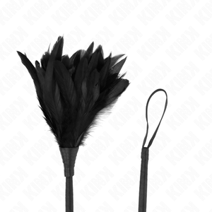 Kink – Plumes de poulet tickle en forme de corne noire 36 cm