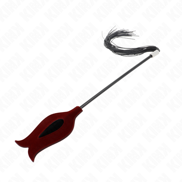 KINK - LÁTIGO DE BORLA DE SILICONE CON FORMA DE ROSA 45 CM