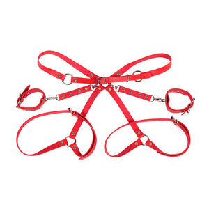 Subblime – 953706 menottes avec ceinture de bondage rouge taille unique