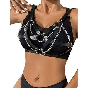 Subblime – 953713 ceinture punk bondage boucle métal noire taille unique