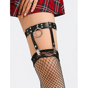 Subblime – 953744 jarretelle punk en cuir ajustable noir taille unique