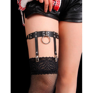 Subblime – 953744 jarretelle punk en cuir ajustable noir taille unique