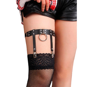 Subblime – 953744 jarretelle punk en cuir ajustable noir taille unique