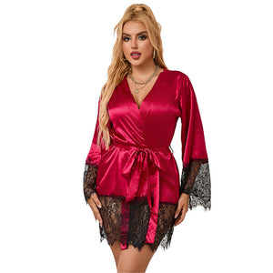 Subblime – 953829 pyjama dentelle élégant + string rouge L/XL