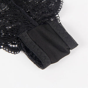 Subblime – 953911 chemisier de nuit en soie et dentelle + culotte noire S/M