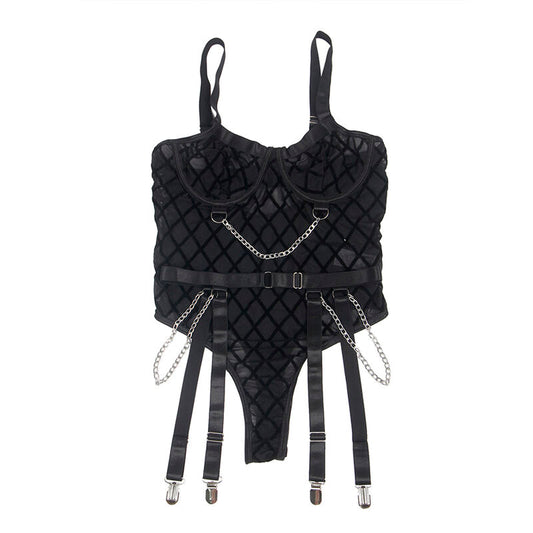 SUBBLIME - 954277 BODY WITH PADLOCK + LIGUEROS NEGRO L/XL