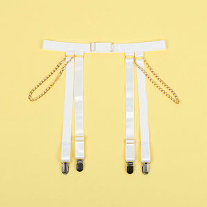 Subblime – 954291 body avec chaînes + porte-jarretelles blanc L/XL