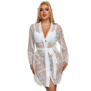 Subblime – 954376 chemise de nuit à manches longues à motif floral blanc L/XL
