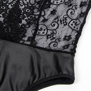 Subblime – 954383 body sexy avec porte-jarretelles noir S/M