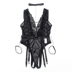 Subblime – 954390 body sexy avec porte-jarretelles noir L/XL