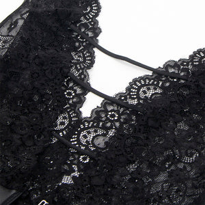 Subblime – 954390 body sexy avec porte-jarretelles noir L/XL