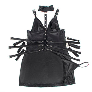 Subblime – 954406 robe bondage en cuir noir S/M
