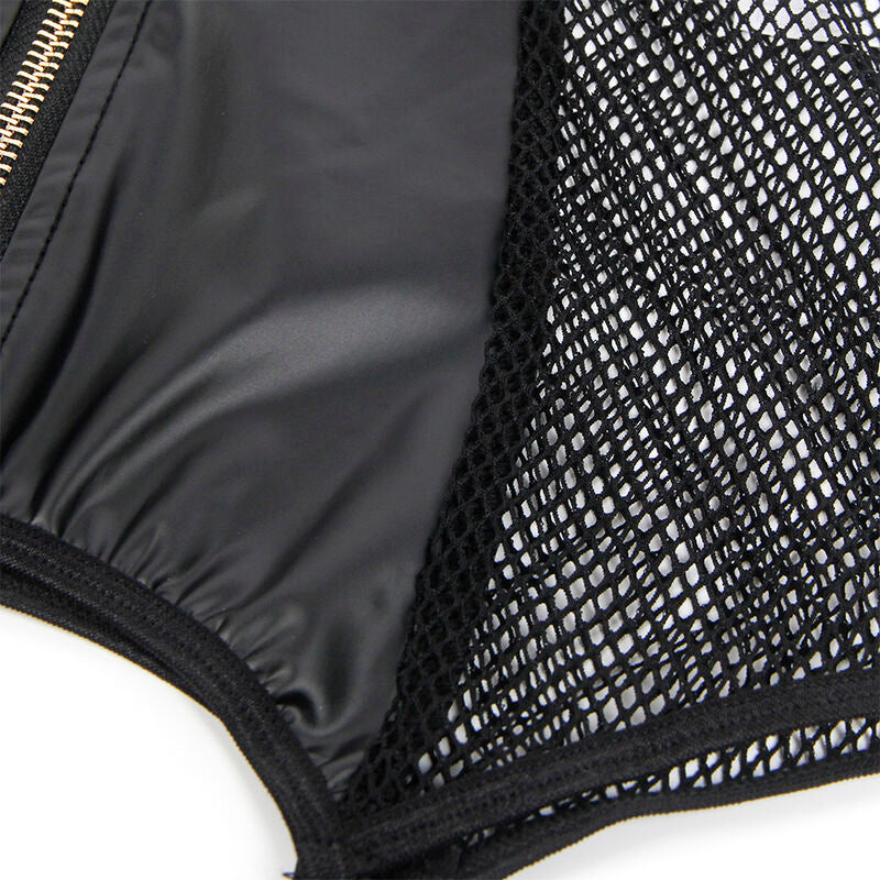 SUBBLIME - 954451 SEXY VESTIDO BY REJILLA CUERO NEGRO L/XL