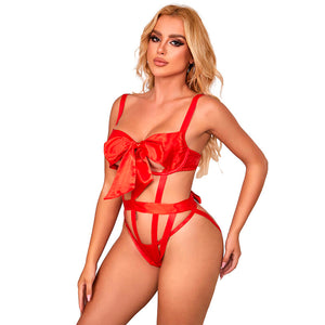 Subblime – 954475 body sexy ajouré avec noeud rouge