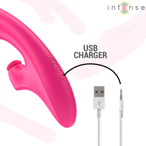 Intense – Emi vibrateur 13,5 cm multifonction 3 en 1 10 vibrations rose