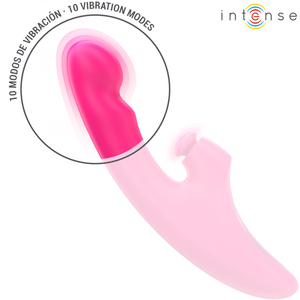 Intense – Emi vibrateur 13,5 cm multifonction 3 en 1 10 vibrations rose