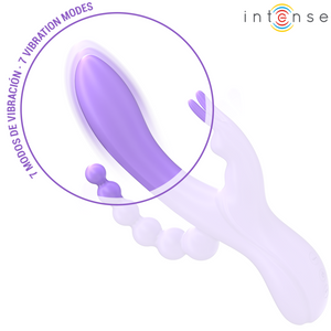 Intense – Miko triple vibrateur lapin & stimulateur & anal 7 vibrations violet