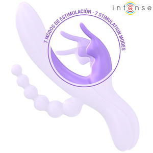 Intense – Miko triple vibrateur lapin & stimulateur & anal 7 vibrations violet