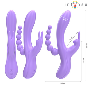 Intense – Miko triple vibrateur lapin & stimulateur & anal 7 vibrations violet