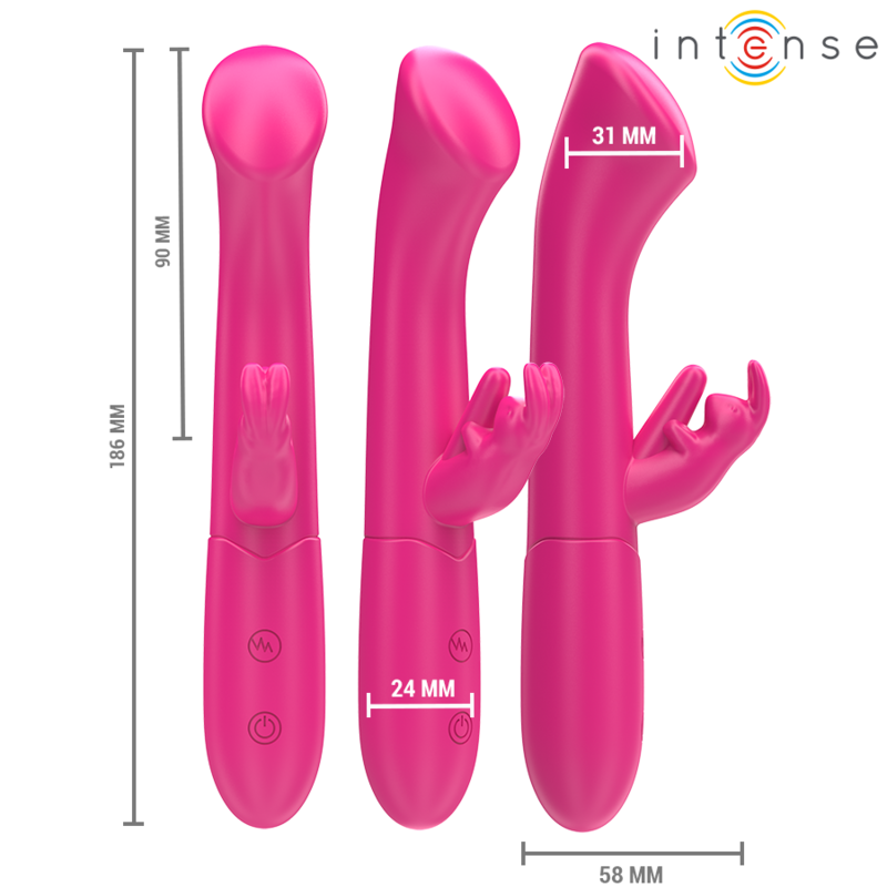 INTENSE - JULIETA VIBRADOR RABBIT 18.6 CM 10 VIBRACIONES PINK