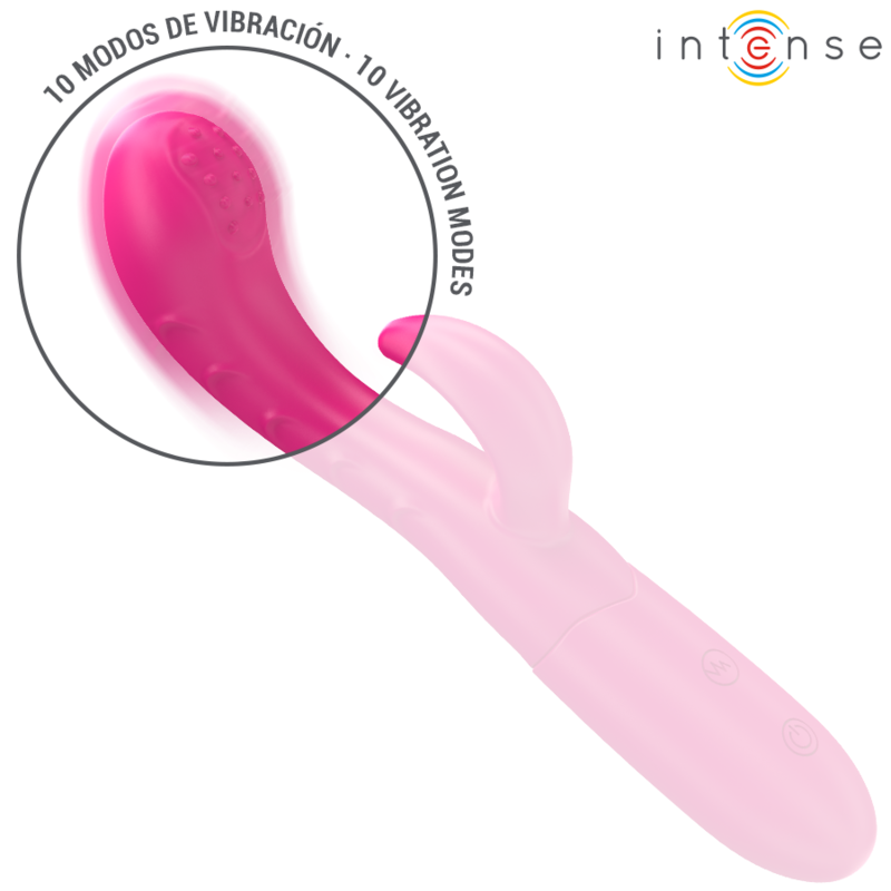 INTENSE - AMARA VIBRADOR WITH LENGTH ESTIMULADORA 10 VIBRACIONES PINK