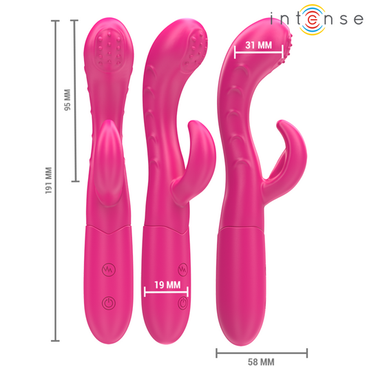 INTENSE - AMARA VIBRADOR WITH LENGTH ESTIMULADORA 10 VIBRACIONES PINK