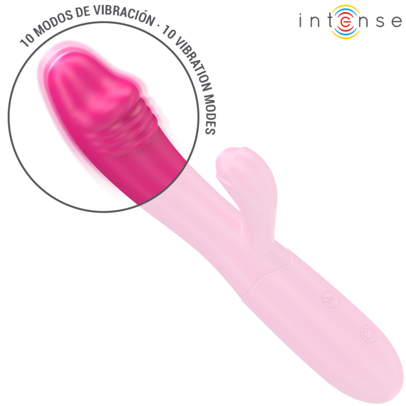 INTENSE - IVY VIBRADOR FLEXIBLE 10 VIBRACIONES WITH LENGTH ESTIMULADORA PINK