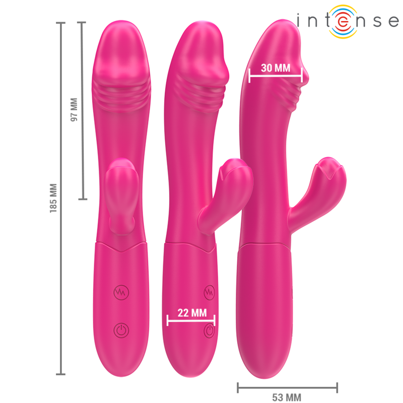 INTENSE - IVY VIBRADOR FLEXIBLE 10 VIBRACIONES WITH LENGTH ESTIMULADORA PINK