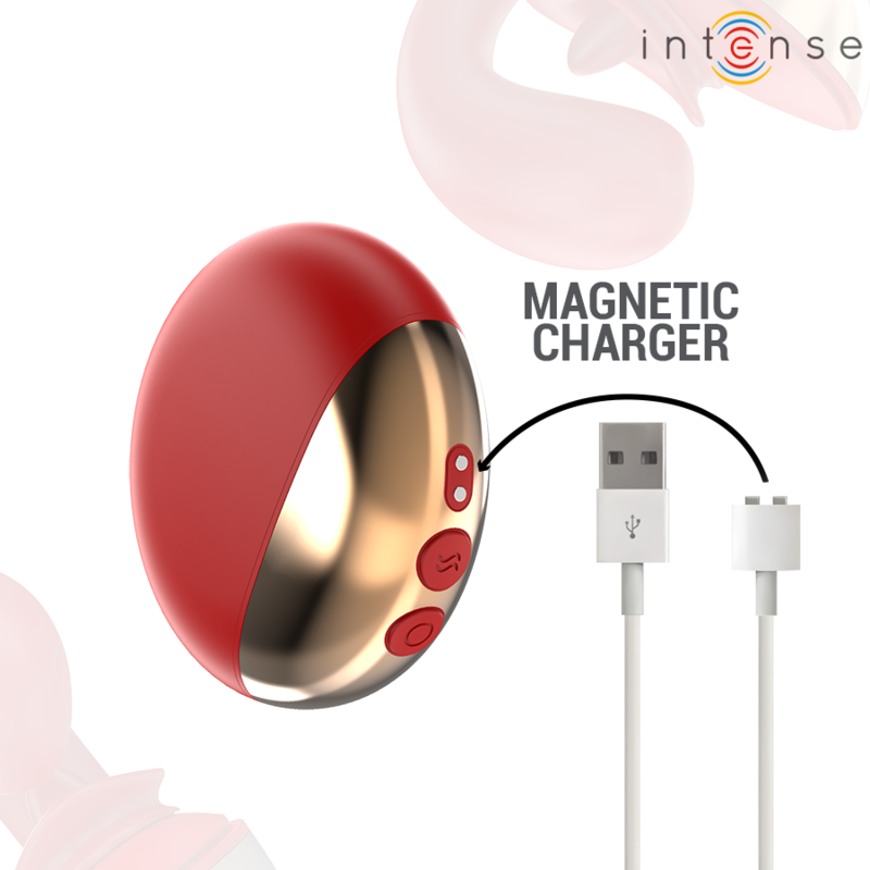 INTENSE - MARIAH VIBRADOR &amp; ESTIMULADOR IN U-SHAPED 10 VIBRACIONES ROJO