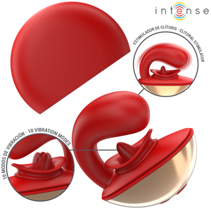 Intense – Vibrateur & stimulateur mariah en forme de u 10 vibrations rouge