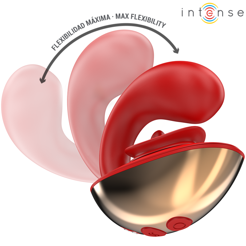 INTENSE - MARIAH VIBRADOR &amp; ESTIMULADOR IN U-SHAPED 10 VIBRACIONES ROJO