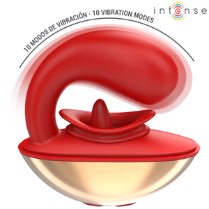 Intense – Vibrateur & stimulateur mariah en forme de u 10 vibrations rouge