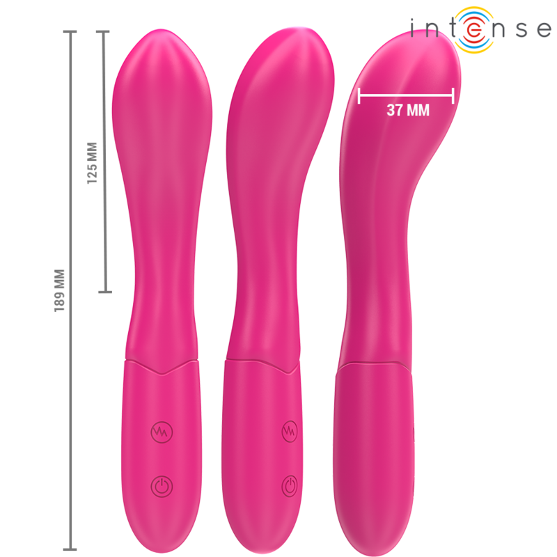 Intense – Lisette vibrateur 19 cm souple 10 vibrations rose