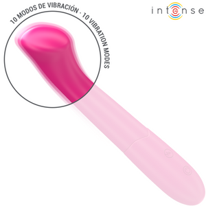 Intense – Paty vibrateur 19 cm flexible 10 vibrations modèle 2 rose