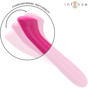 Intense – Paty vibrateur 19 cm flexible 10 vibrations modèle 2 rose