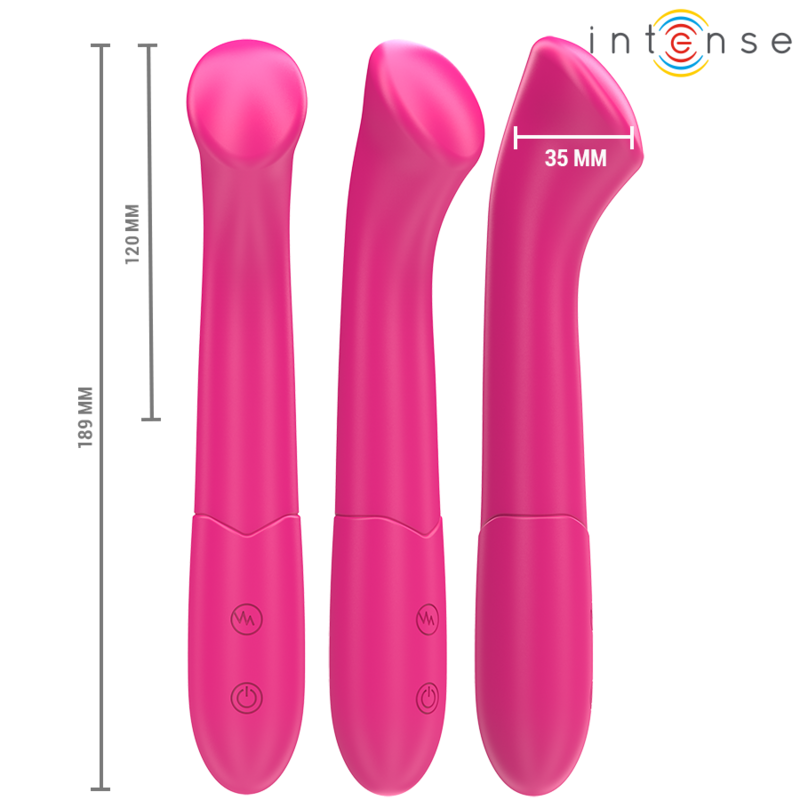 INTENSE - PATY VIBRADOR 19 CM FLEXIBLE 10 VIBRACIONES MODELO 2 PINK