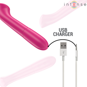 Intense – Paty vibrateur 19 cm flexible 10 vibrations modèle 2 rose