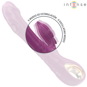 Intense – Halle vibrateur multifonction avec langue stimulante dauphin violet