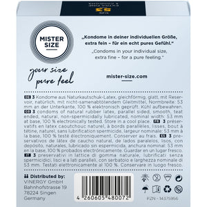 Mister Size 53mm pack of 3