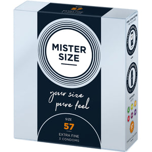 Mister Size 57mm pack of 3