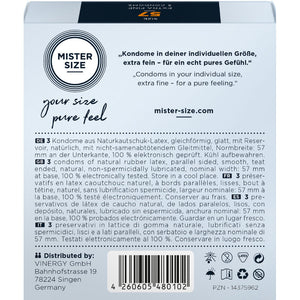 Mister Size 57mm pack of 3
