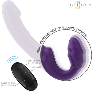 Intense – Jill double vibrateur 20 cm violet télécommande