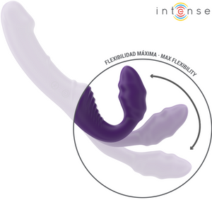 Intense – Jill double vibrateur 20 cm violet télécommande