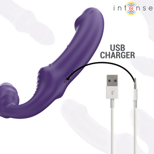 Intense – Jill double vibrateur 20 cm violet télécommande